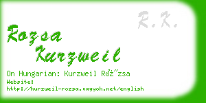 rozsa kurzweil business card
